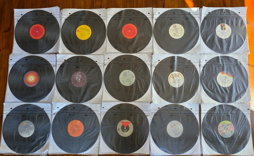 Vinyl records only - records, cleaned